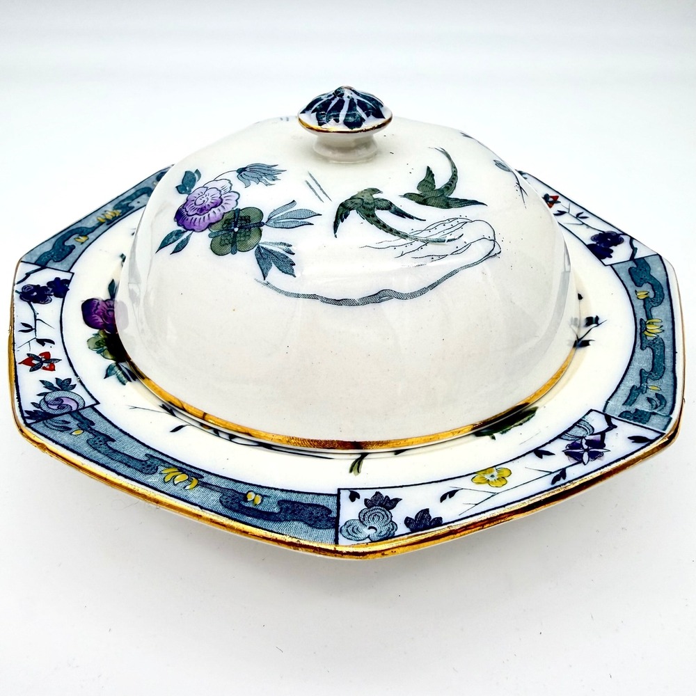 Antique Wilkinson Royal Staffordshire‎ Ko-Shan Covered Muffin Dish 7.25"